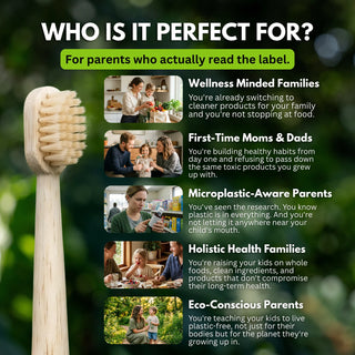 Kids Boar Bristle & Bamboo Toothbrush (4 Pack)