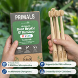 Kids Boar Bristle & Bamboo Toothbrush (4 Pack)