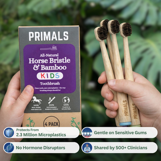 Kids Horse Bristle & Bamboo Toothbrush (4 Pack)